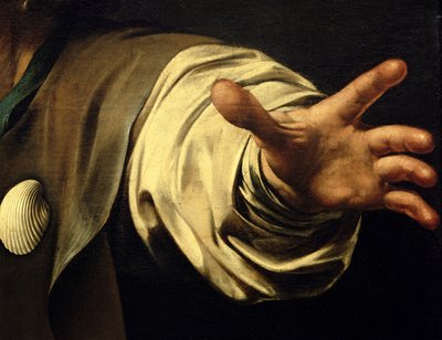 The Supper at Emmaus (detail) by Michelangelo Merisi Caravaggio